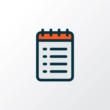 Liste simgesi renkli çizgi sembolü yapmak için. Premium kalite izole edilmiş kontrol listesi ögesi modada.