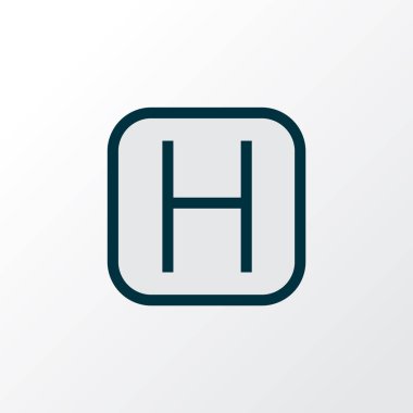 Hastane simgesi renkli çizgi sembolü. Moda tarzında birinci kalite izole çoklu klinik ögesi.