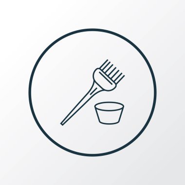 Saç fırçası sembolü. Moda tarzında birinci kalite yalıtılmış kıllı öge.