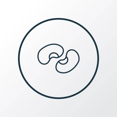 Fasulye sembolü. Moda tarzında birinci kalite izole bezelye elementi.