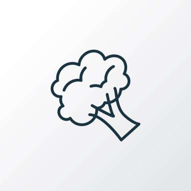 Brokoli sembolü. Moda tarzında birinci kalite izole edilmiş besin ögesi.