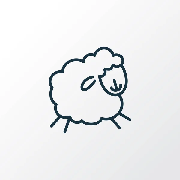 Icono de oveja símbolo de línea. Elemento de cordero aislado de primera calidad en estilo moderno. — Vector de stock
