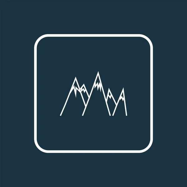 Mountains icon line symbol. Premium quality isolated peak element in trendy style. — Stock Photo, Image