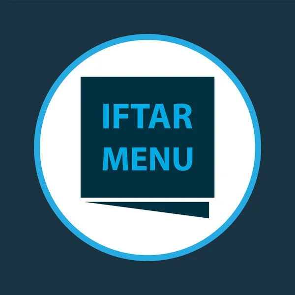 Menu ícone colorido símbolo. Elemento iftar isolado de qualidade premium em estilo moderno. —  Vetores de Stock