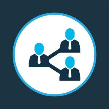 Çevrimiçi takım simgesi renkli sembol. Premium kalite izole edilmiş sanal grup ögesi modada.