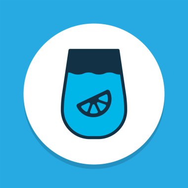 Meyve suyu renkli sembol. Kaliteli kalite limonata ögesi modada izole edildi.