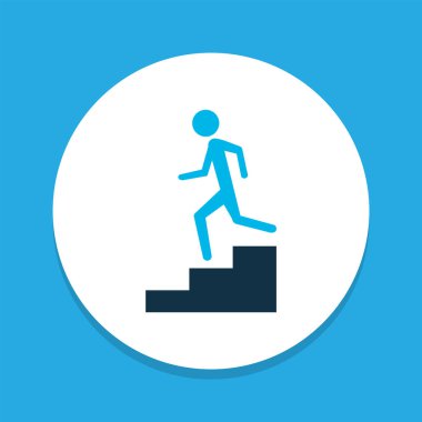 İkonun renkli simgesinden in. Moda tarzında birinci kalite izole edilmiş merdiven ögesi.