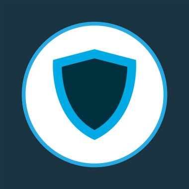 Simge renkli sembolü koru. Kaliteli kalite izole edilmiş güvenli element modada.