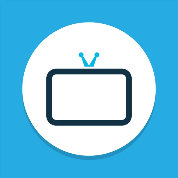 Tv ikon színes szimbólum. Prémium minőségű elszigetelt televíziós elem trendi stílusban. — Stock Vector
