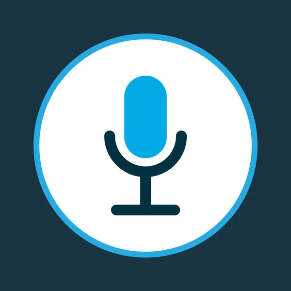 Video chat icon colored symbol. Premium quality isolated microphone element in trendy style.
