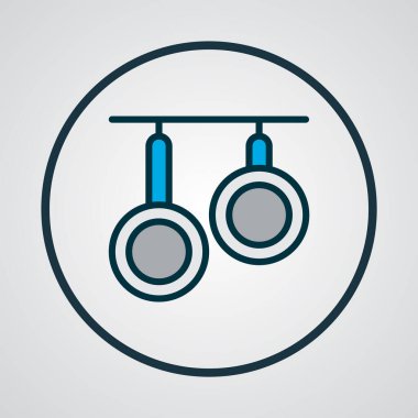 Simge renkli çizgi sembolü. Moda tarzında birinci kalite izole tava ögesi.