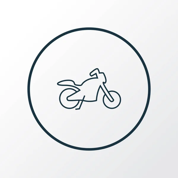 Symbol für die Motorradzeile. Hochwertiges isoliertes Motorrad-Element im trendigen Stil. — Stockvektor