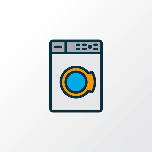 Tvättmaskin ikon färgad linje symbol. Premium kvalitet isolerad tvättomat element i trendig stil. — Stockfoto