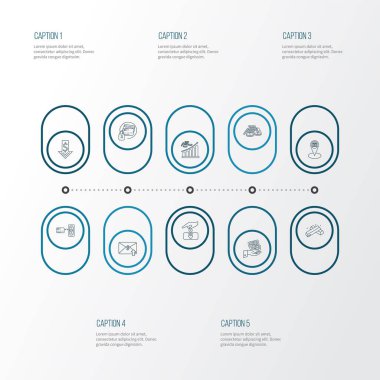 Finans simgeleri biçimi, bağış, güvenli kredi kartı, e-posta transferi ve diğer hayır işleri. İzole vektör illüstrasyon finans simgeleri.