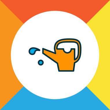 Sulama kutusu renkli çizgi sembolü. Moda tarzında birinci kalite izole edilmiş yağlayıcı ögesi.