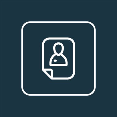 Simge çizgi sembolüne devam et. Moda tarzında birinci kalite izole edilmiş cv ögesi.