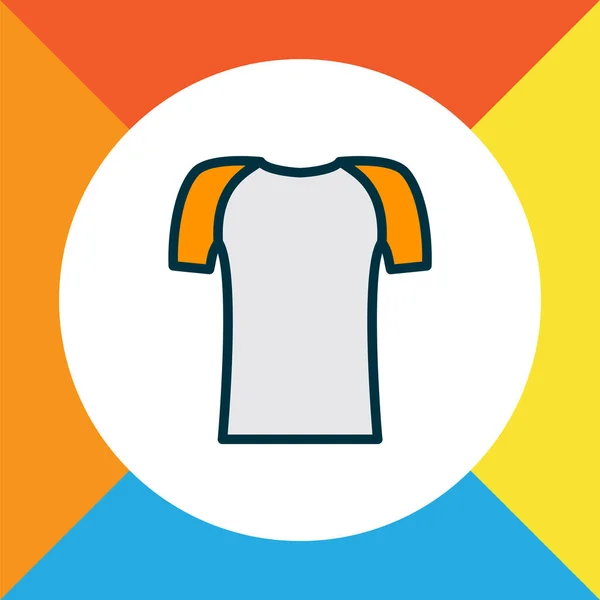 Icône décontractée symbole de ligne colorée. Élément de chemise isolée à manches cloche de qualité Premium dans un style tendance. — Image vectorielle