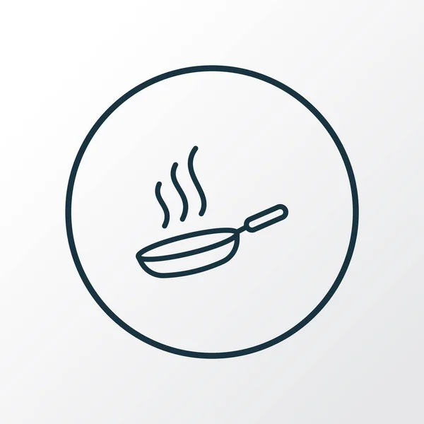 ホットパンアイコンラインシンボル。流行のスタイルでプレミアム品質の隔離された料理要素. — ストックベクタ