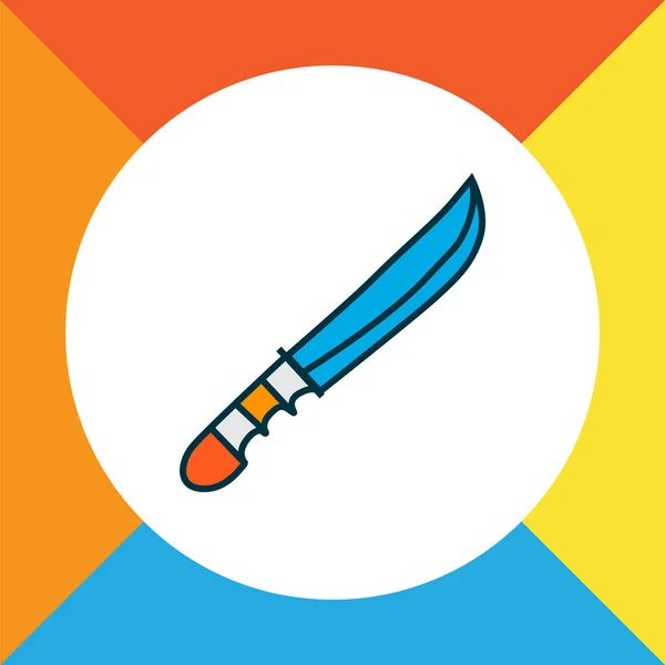 Hunting knife icon colored line symbol. Premium quality isolated sharp element in trendy style.