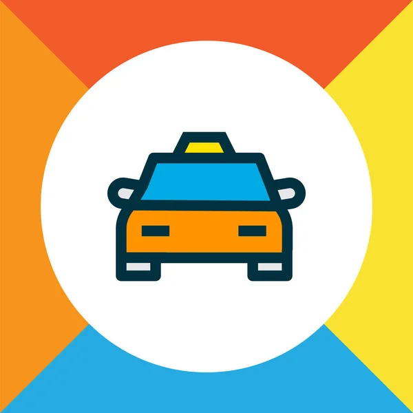 Taxi-Symbol farbige Linie Symbol. Hochwertige isolierte Kabinenelemente im trendigen Stil. — Stockfoto