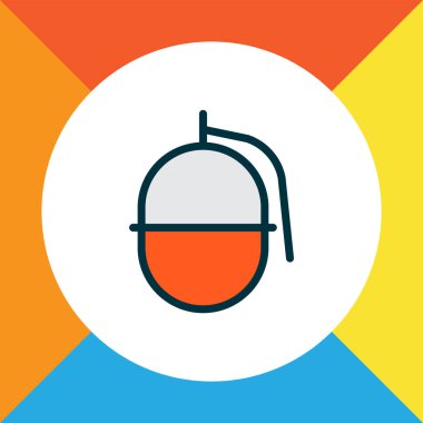 El bombası simgesi renkli çizgi sembolü. Moda tarzında birinci kalite izole dinamit ögesi.