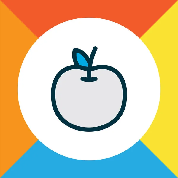 Owocowa ikona kolorowy symbol linii. Wysokiej jakości izolowany element jabłkowy w modnym stylu. — Wektor stockowy