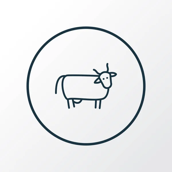 Symbole de ligne d'icône de vache. Élément de bétail isolé de qualité supérieure dans un style tendance. — Photo