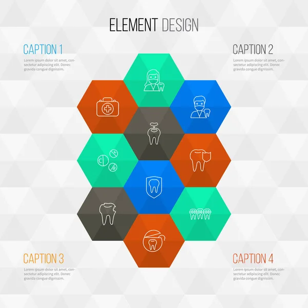 Ícones de esmalte linha estilo definido com medicina, recheios dentários, carrega defesa e outros elementos de dentição. Ícones de esmalte ilustração isolados. — Fotografia de Stock