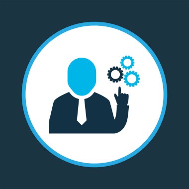 Takım lideri simgesi renkli. Moda tarzında birinci kalite izole yönetici ögesi.