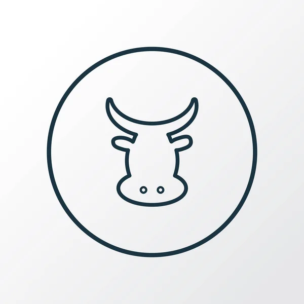 Symbole de ligne icône de boeuf. Élément de vache isolé de qualité supérieure dans un style tendance. — Image vectorielle