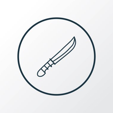 Av bıçağı sembolü. Kaliteli kalite izole edilmiş keskin element modada.