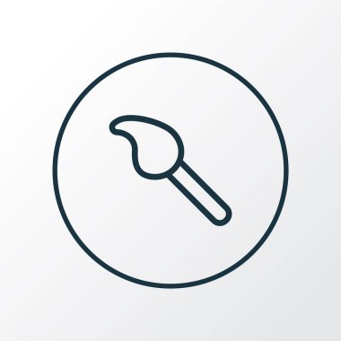 Boya fırçası simgesi çizgi sembolü. Moda tarzında birinci kalite izole fırça ögesi.