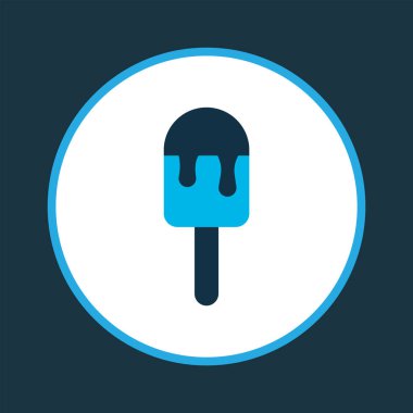 Buzlu dondurma renkli sembol. Moda tarzında birinci kalite izole dondurma ögesi.