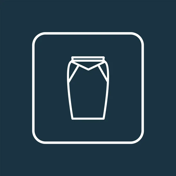 Símbolo de línea de icono de ropa. Elemento de falda de longitud media aislada de calidad premium en estilo moderno. — Archivo Imágenes Vectoriales