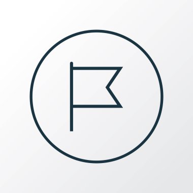 Hedef simge çizgisi sembolü. Moda tarzında birinci kalite izole hedef ögesi.