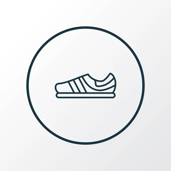 トレーナー靴アイコンラインシンボル。トレンディーなスタイルのプレミアム品質隔離スニーカー要素. — ストック写真