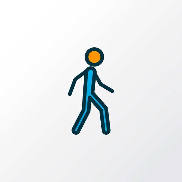 Walking man icon colored line symbol. Premium quality isolated runner element in trendy style. — Stock Photo, Image