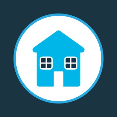 Ev simgesi renkli sembol. Kaliteli kalite izole edilmiş ev ögesi modada.