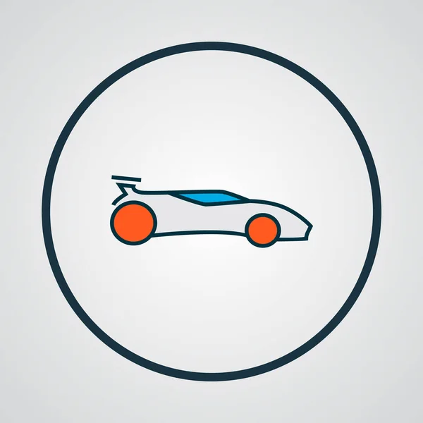 Sport autó ikon színes vonal szimbólum. Prémium minőségű elszigetelt autó elem trendi stílusban. — Stock Vector