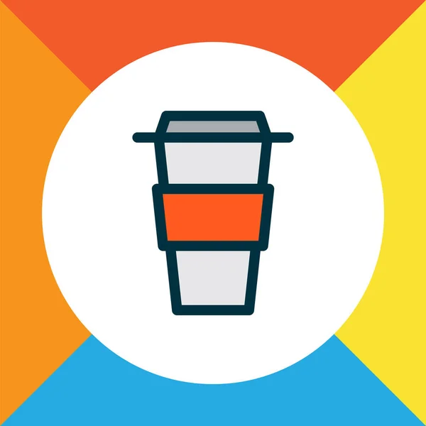Icono de café símbolo de línea de color. Elemento descafeinado aislado de primera calidad en estilo moderno. — Foto de Stock