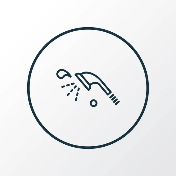 Dusch ikon linje symbol. Premium kvalitet isolerat badrum element i trendig stil. — Stockfoto