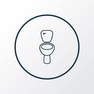 Tuvalet sembolü. Kaliteli kalite bidet ögesi modada izole edildi.