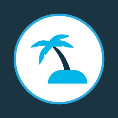 Kum ve avuç içi simgesi renkli sembol. Moda tarzında birinci kalite izole ada elementi.