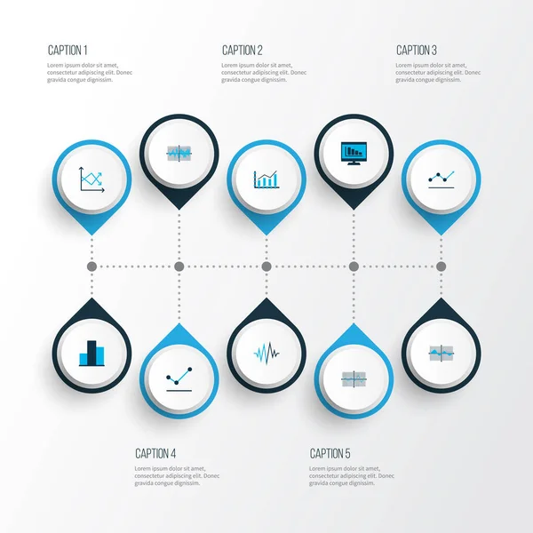一组图表、图表和统计图标。优质符号收藏.图标可用于web 、 app和UI设计. — 图库矢量图片