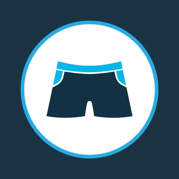 Simning stammar ikonen färgad symbol. Premium kvalitet isolerade shorts element i trendig stil. — Stock vektor