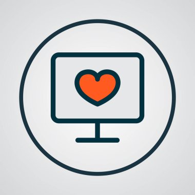 Tıbbi teşhis simgesi renkli çizgi sembolü. Moda tarzında birinci kalite izole bilgisayar ögesi.