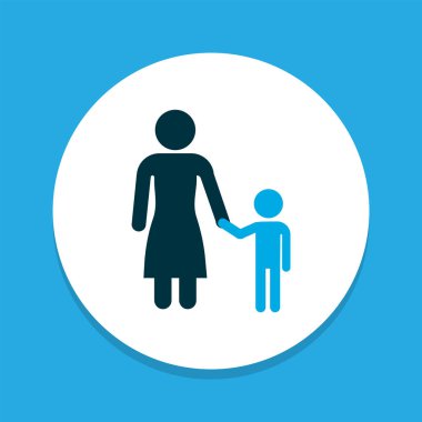 Madam ikon renkli sembol. Moda tarzında birinci kalite izole edilmiş çocuk ögesi.