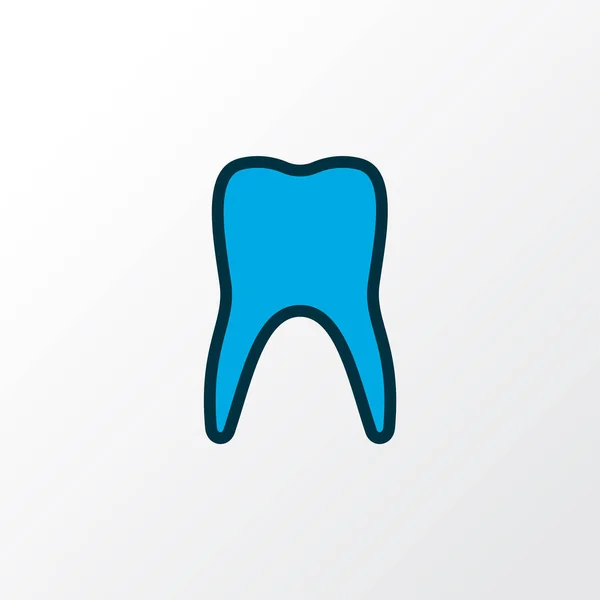 Symbol barevné čáry zubu. Kvalitní izolovaný smaltovaný prvek v módním stylu. — Stockový vektor