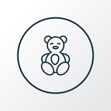 Oyuncak ayı sembolü. Kaliteli kalite izole edilmiş yumuşak oyuncak ögesi modada.