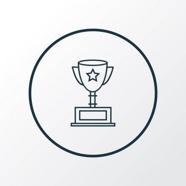 Ödül kupası simgesi. Moda tarzında birinci kalite izole şampiyonluk unsuru.